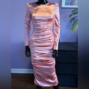 Dolce&Gabbana pink blush body on ruffle dress